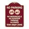 Signmission No Parking No Motorcycle No Scooter Parking Allowed Tow Away Zone Alum, 24" x 18", BU-1824-23704 A-DES-BU-1824-23704 - alternate 1